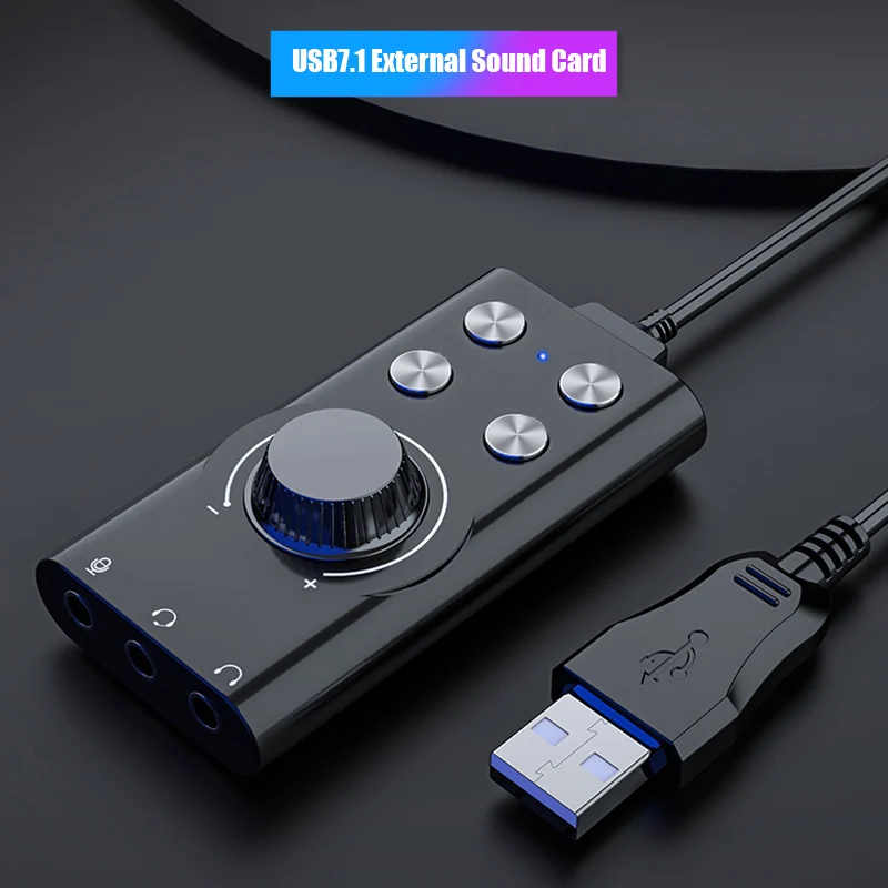 Компьютер Voice Changer USB7.1 внешняя звуковая карта чистый звук качество Hi 888|Голосовые