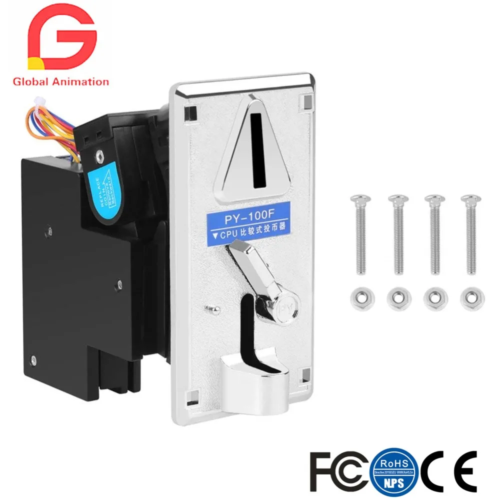 

CPU Coin Selector, Electronic Multi Coin Acceptor for Vending Machine Arcade Game Vending Machine Support With Arcade Game Parts