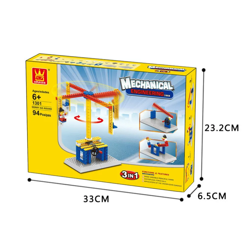 

Science Toys For Children Educational Experiment Technology Toys Set DIY Elevator Windmill Model Building Block Kids Toys