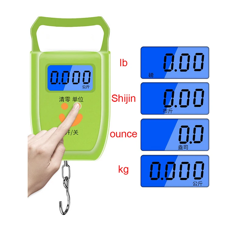 

LCD Portable Mini Display Weighting Digital Fishing Scale Travel Luggage Scale Electronic Hook