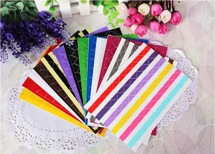 10 листов ПВХ Красочная DIY фотопленка угловые наклейки для фотоальбомов рамка