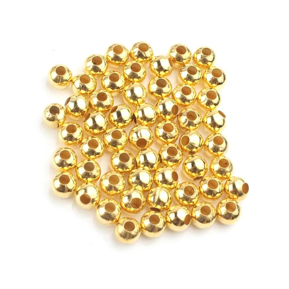 Круглые золотистые и бронзовые бусины-разделители 500 шт./лот 3 4 6 мм | Украшения
