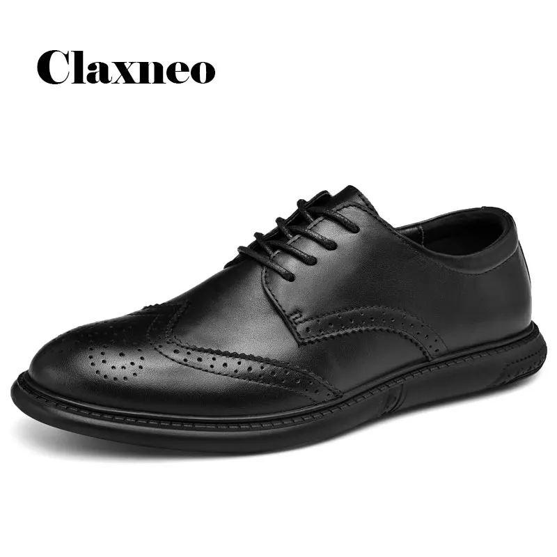 

Man's Shoes Genuine Leather Brogue 2021 Spring Autumn Dress Shoe Male Leather Footwear Designer Mens Formal Shoe