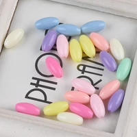 50pcs mixed rugby oval shape 15x7mm opaque acrylic plastic loose beads wholesale lot for jewelry making diy findings