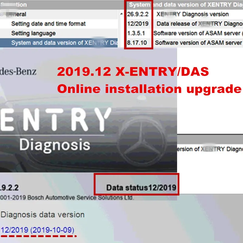 12 MB STAR sd C4/C5/C6 win7 WIN10 64bit конечное системное программное обеспечение xentry/DAS установка или обновление онлайн командой просмотра