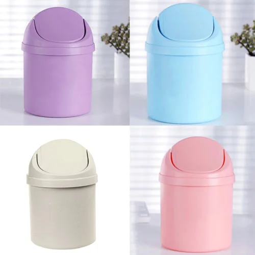 Mini Trash Basket Garbage Can Wastebasket Home Office Desktop Dustbin Containera | Дом и сад