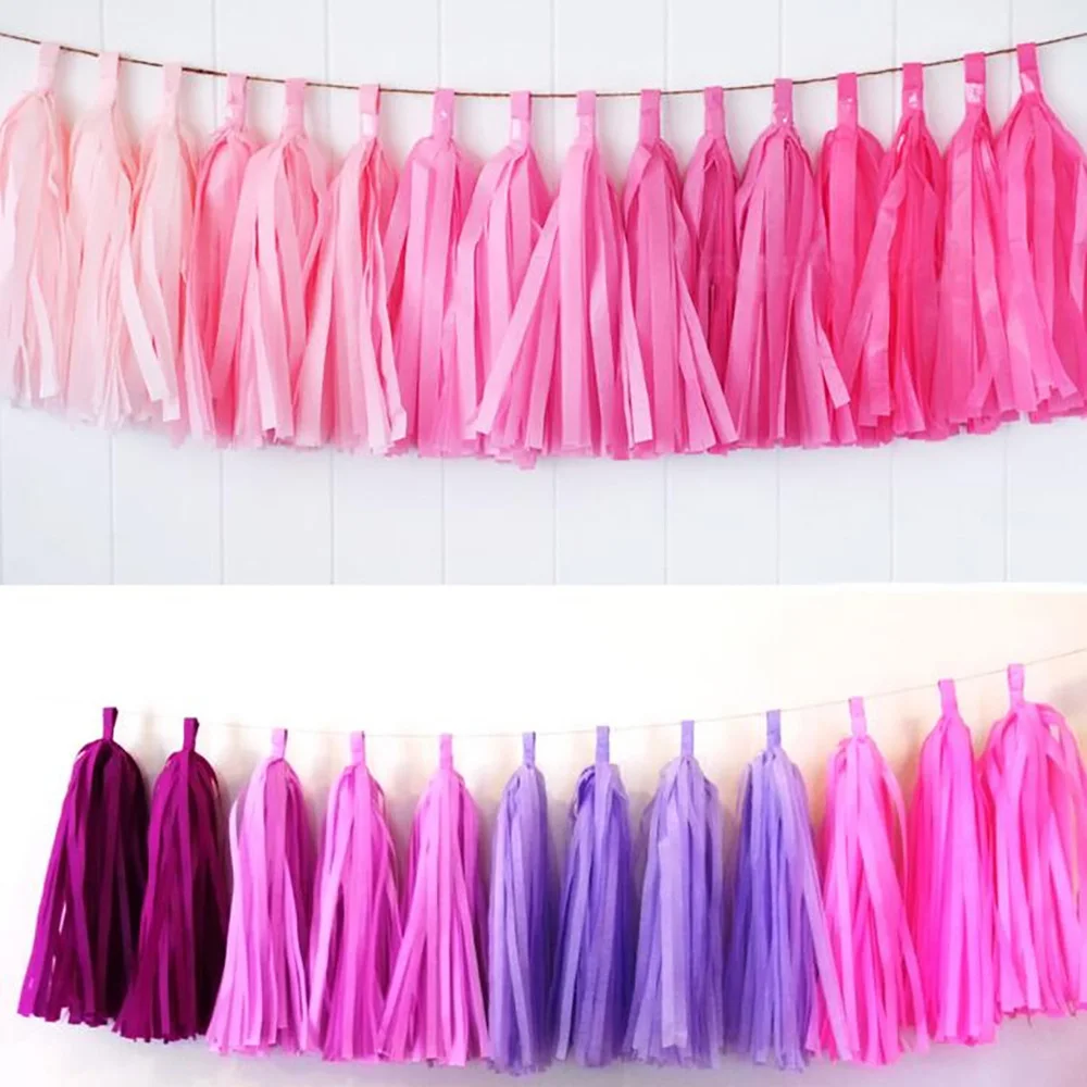 5 шт./компл. папиросная бумага с кисточками свадебное украшение лента-гирлянда