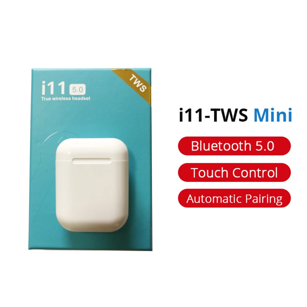 I9 I9S TWS беспроводные наушники портативные 5,0 Bluetooth i11 гарнитура невидимые вкладыши для всех смартфонов - Цвет: i11-tws