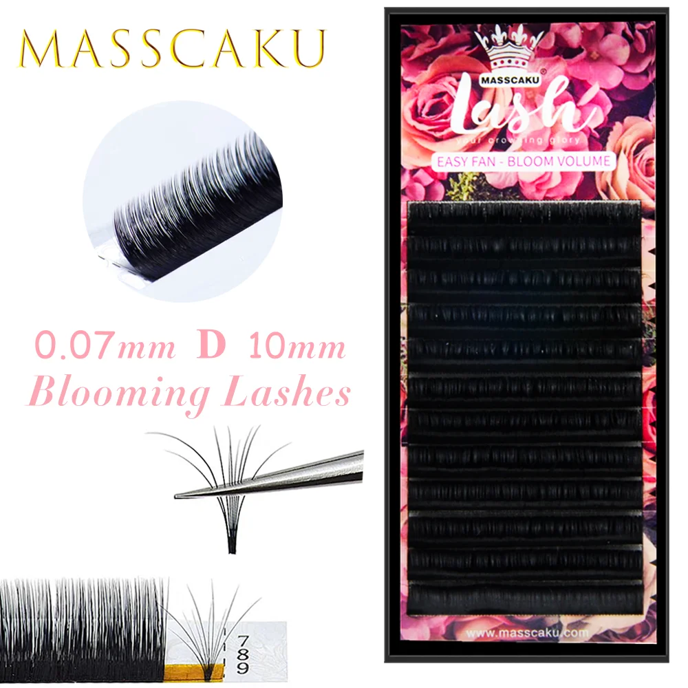 

Ресницы MASSCAKU 1 чехол для макияжа авто-Веер увеличение объема ресниц мегаобъём 0,05 0,07 0,10 мм простые веера Премиум ресницы