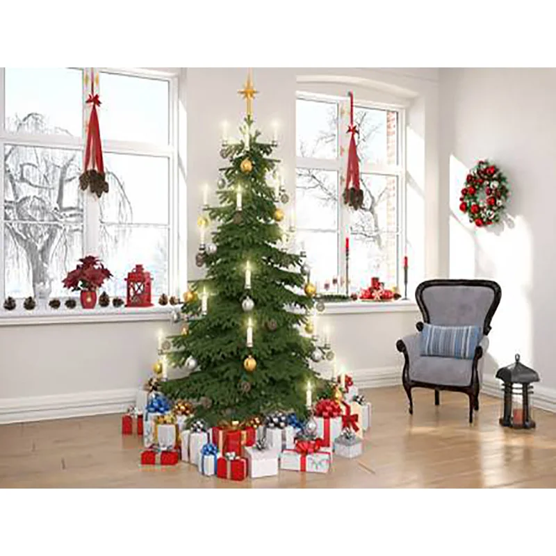 

SHENGYONGBAO Vinyl Custom Christmas Day Photography Backdrops Prop Christmas Festival Theme Photo Studio Background 20915SD-04