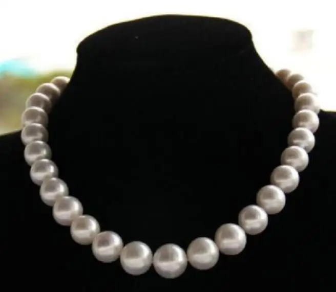 

noble jewelr 10-11mm natural tahitian south sea white pearl necklace 45cm 14k