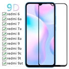 Защитное стекло 9d для redmi 9at, 9a, 9c, nfc, 9t, 9, 8a, 8, 7a, 7, 6a, 6 a