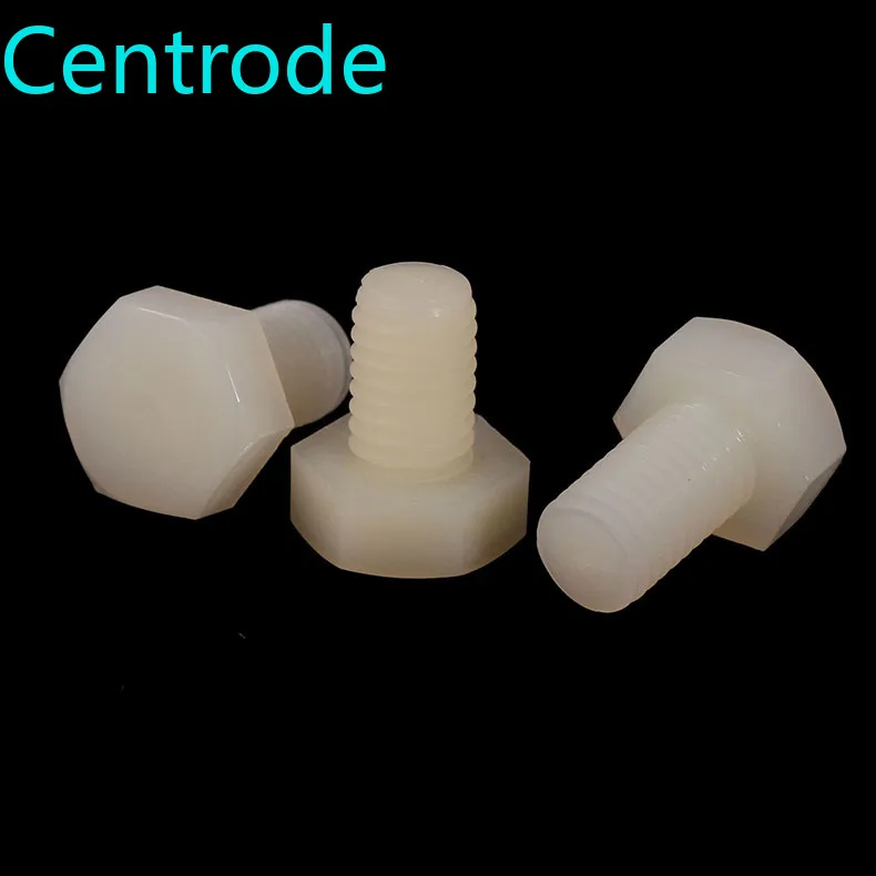 Нейлоновые наружные шестигранные болты белые пластиковые винты модель PA66 10