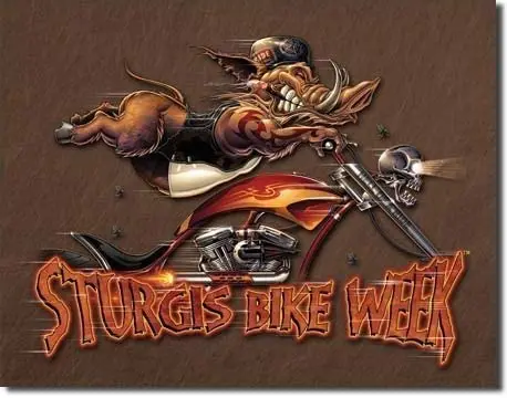 MMNGT Sturgis Bike Week Wild Boar Motorcycle Retro Vintage Tin Sign TIN Sign 7.8X11.8 INCH