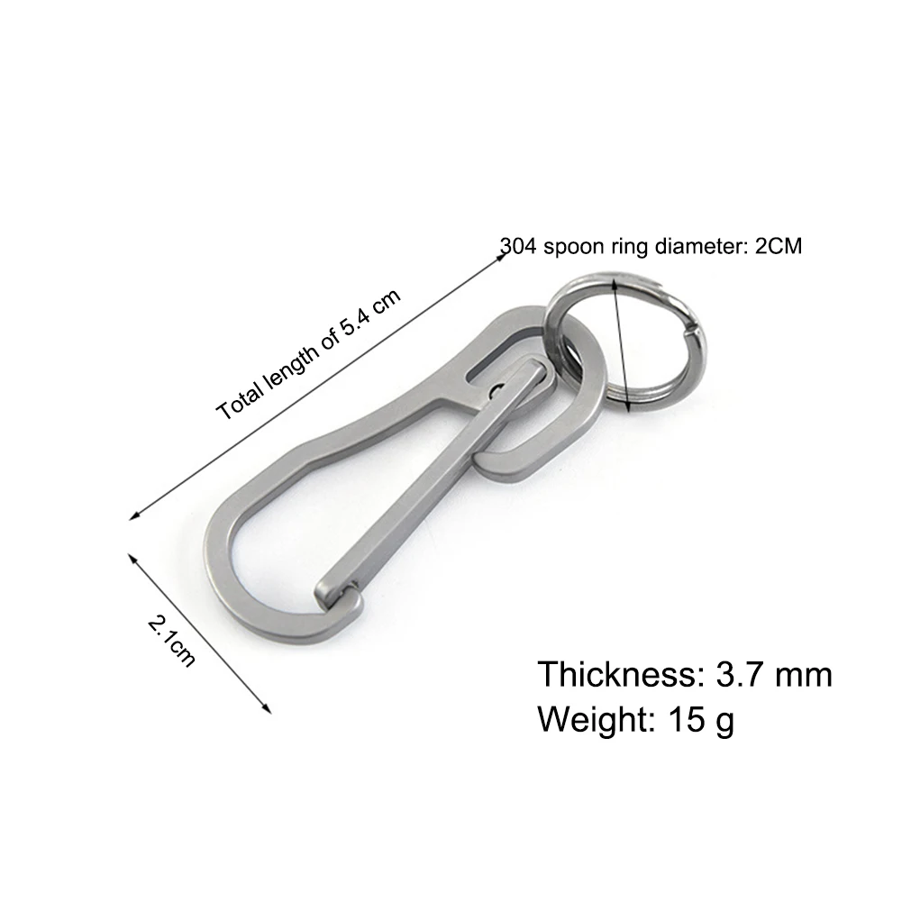 

Mini Keychain Stainless Steel Carabiner Shape Key Ring Outdoor Camping Climbing Keychain Hanging Pendant Key Holder Belt Buckles