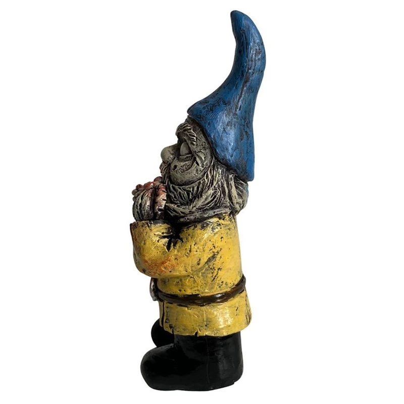 

Horror Gnome Resin Ornaments Garden Gnome Statue Tricky Dwarf Zombie Figurine Decoration for Home Garden Patio Decor