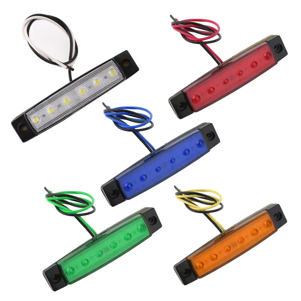 

12V 6 LED Trailer Truck Clearance Side Marker Submersible Light Width Lamp Vehicle External Indicator Universal Warning Light