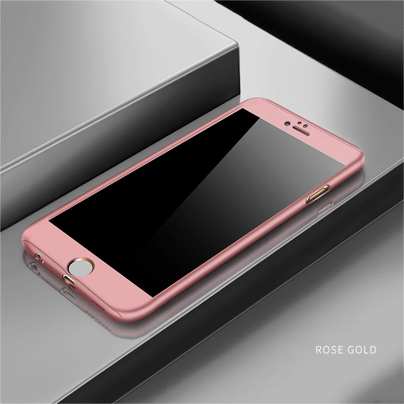 mgj 360 Полный чехол для телефона для iPhone XS Max XR XS X 8 7 6 6S Plus 5 5S SE PC защитный чехол для iPhone 8 Plus чехол s со стеклом - Цвет: mgj