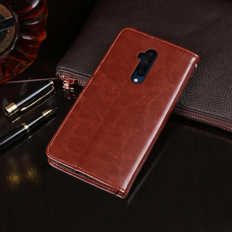 Для Oneplus 7T Pro mlaren чехол на магнитной застежке с узором Crazy Horse кожаный для Двойной