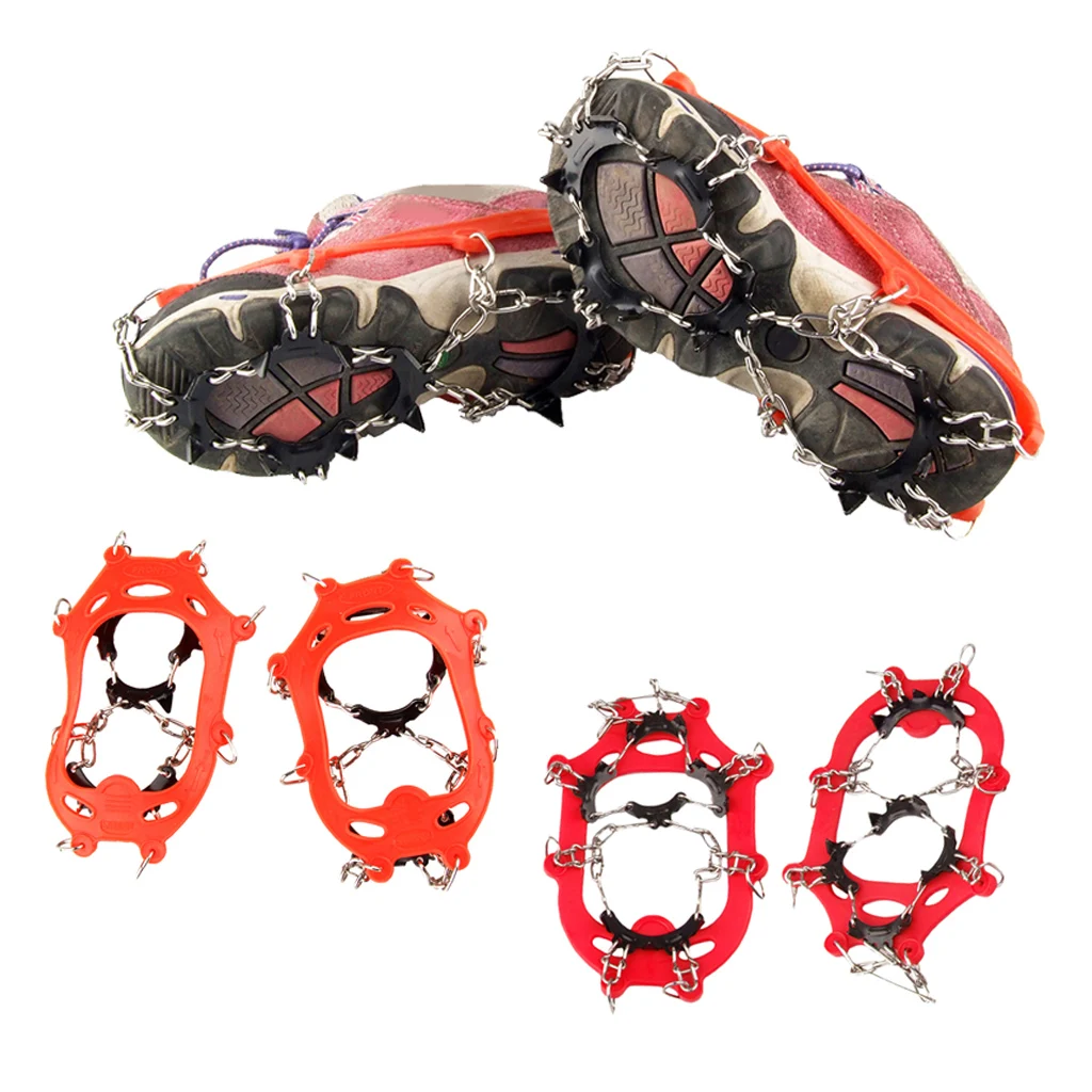 11-Teeth Climbing Boots Shoes Cover Spikes Cleats Crampons Ice Snow Grippers | Спорт и развлечения