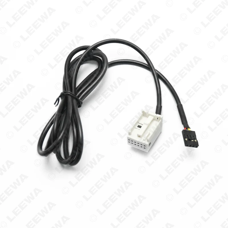 LEEWA USB 3 5 мм AUX переключатель корпус гнездо адаптер штекер кабель для Volkswagen OEM радио