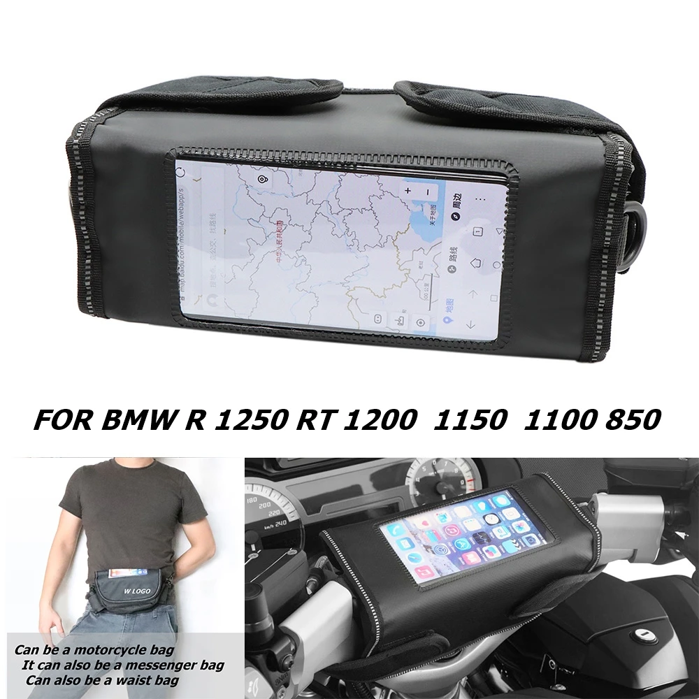 

Motorcycle handlebar bag waterproof Phone holder Storage package For BMW R1200RT R1250RT K1600GTL R1100RT R850R R850RT R1150RT