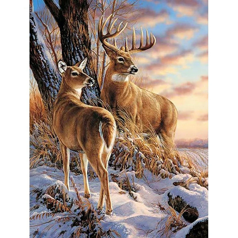 

5D DIY Diamond Painting Deer Diamond Mosaic Animal Diamond Embroidery Full Round/Square Picture Of Rhinestone Handmade Gift
