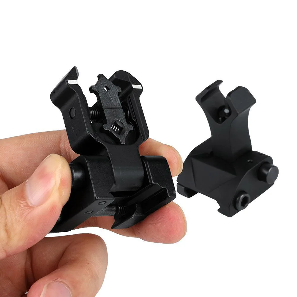 

Troy metal M4 HK AR15 style Front & Rear Folding Battle sight Folding Black Battle Sight Hunting Accessories