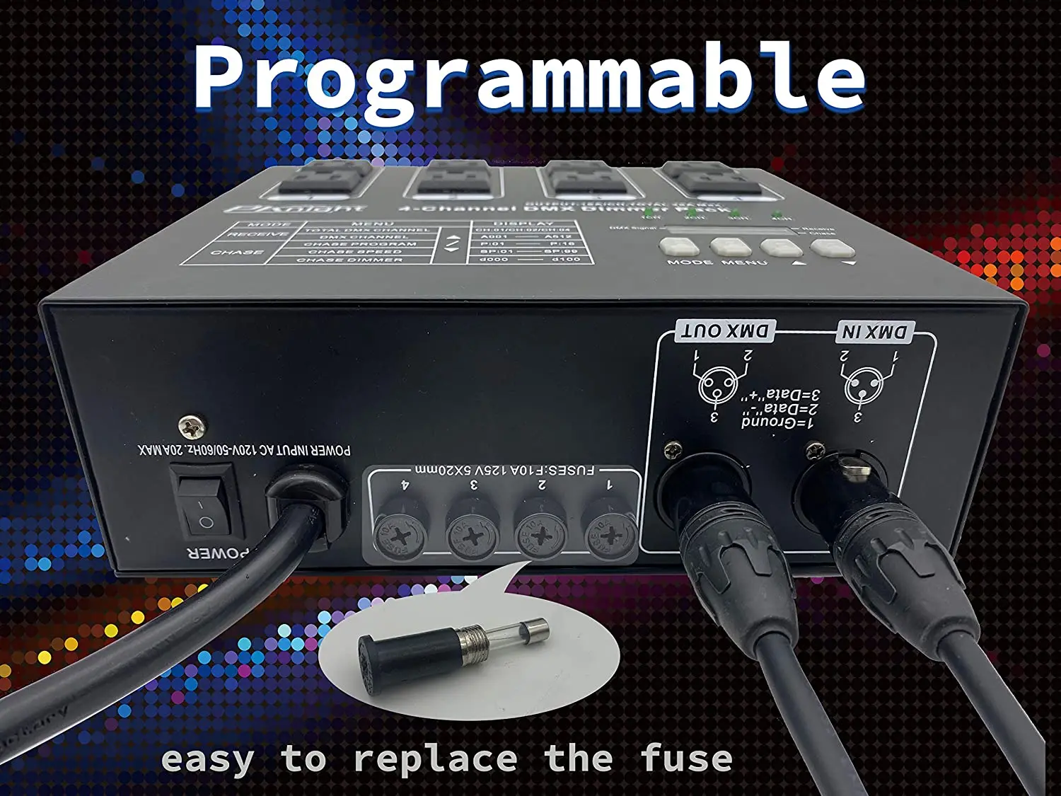 Pknight 4-канальный программируемый проектор dmx512 диммерный блок | Аксессуары для
