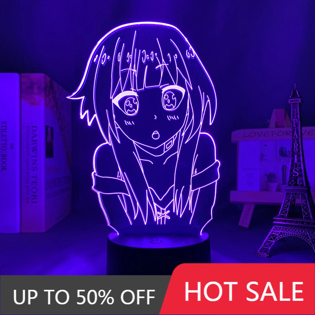 

Anime 3d Lamp KonoSuba for Bedroom Decor Nightlight Kids Birthday Gift Manga Gadget KonoSuba Led Night Light Bedside