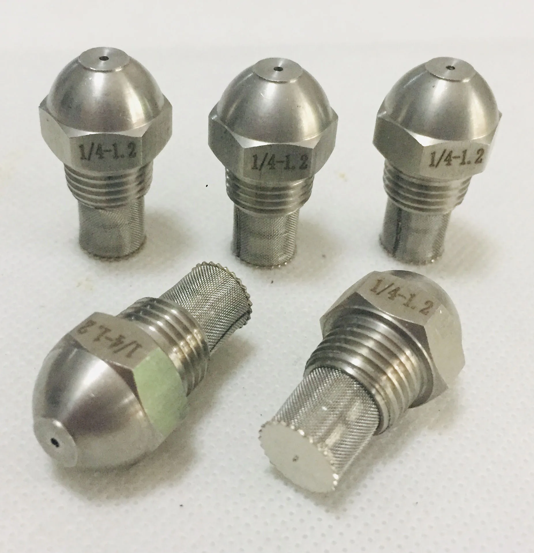 10 pcs 1/4" Male Thread Stainless steel waste oil burner nozzle, water mist nozzle for cooling and humidification
