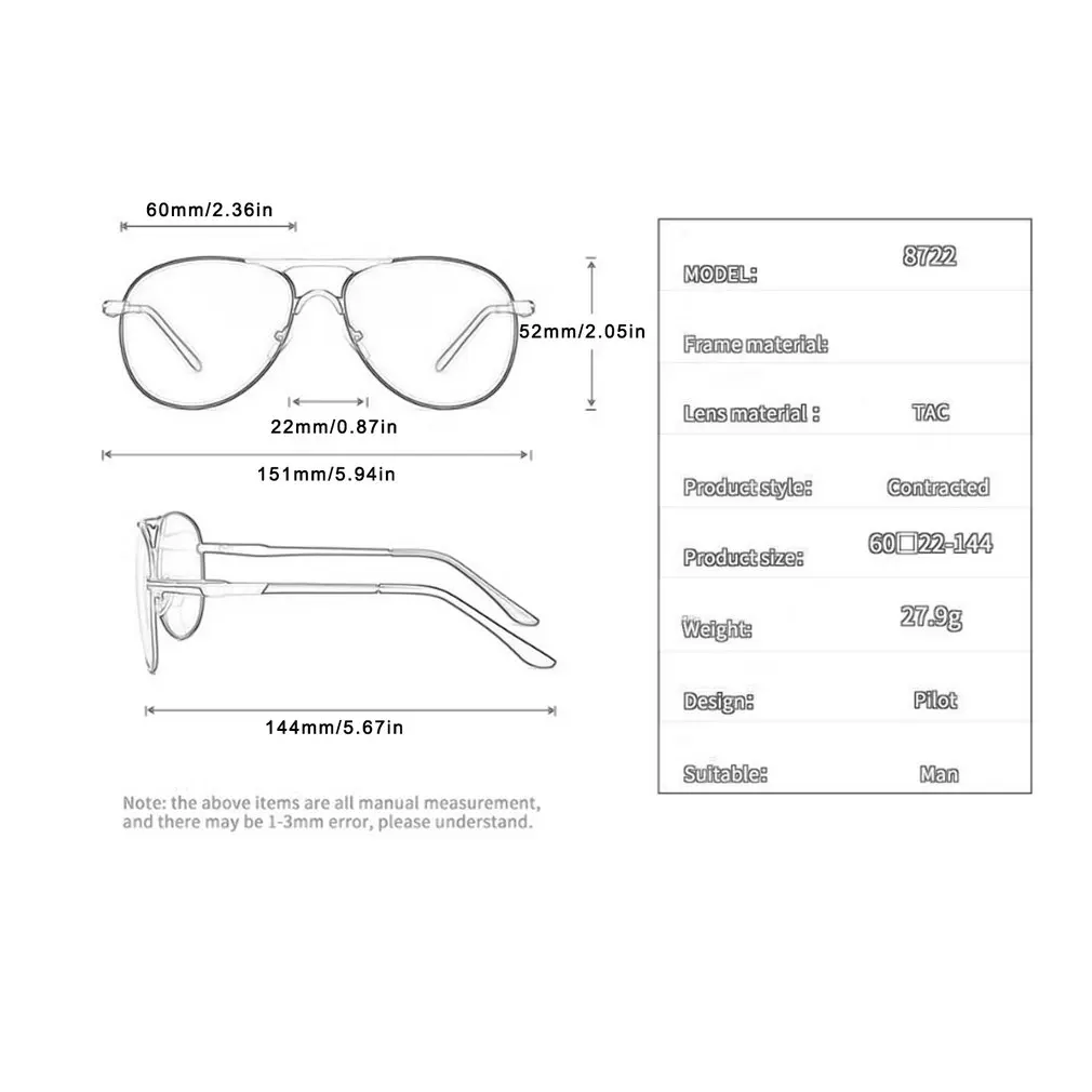 

New Photochromic Sunglasses Men Polarized Driving Pilot Chameleon Vintage Sun Glasses Women Male Change Color Day Night Vision