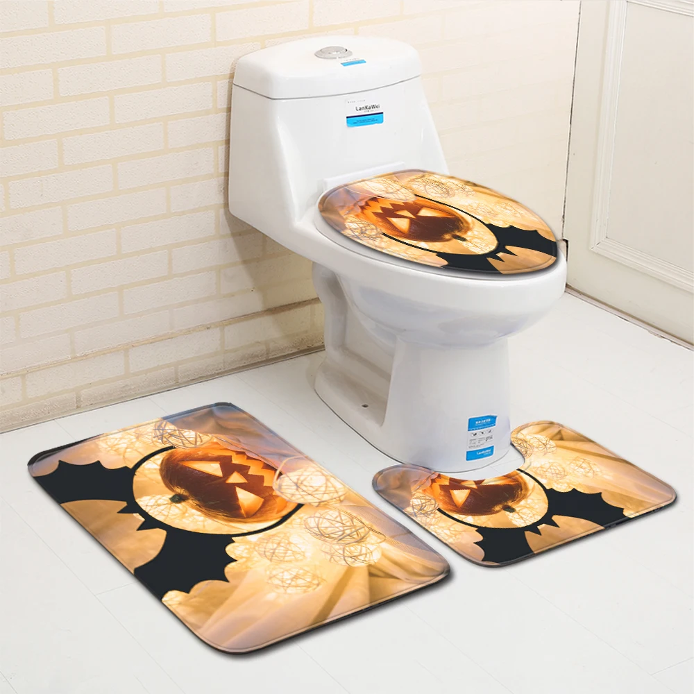 Чехол на сиденье унитаза для Хэллоуина коврик душа старинный замок ведьмы