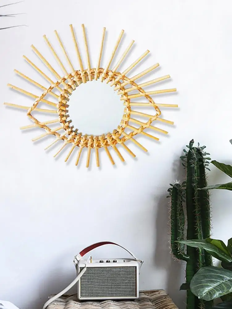 Ротанговое зеркало инновационное художественное украшение для подвешивания