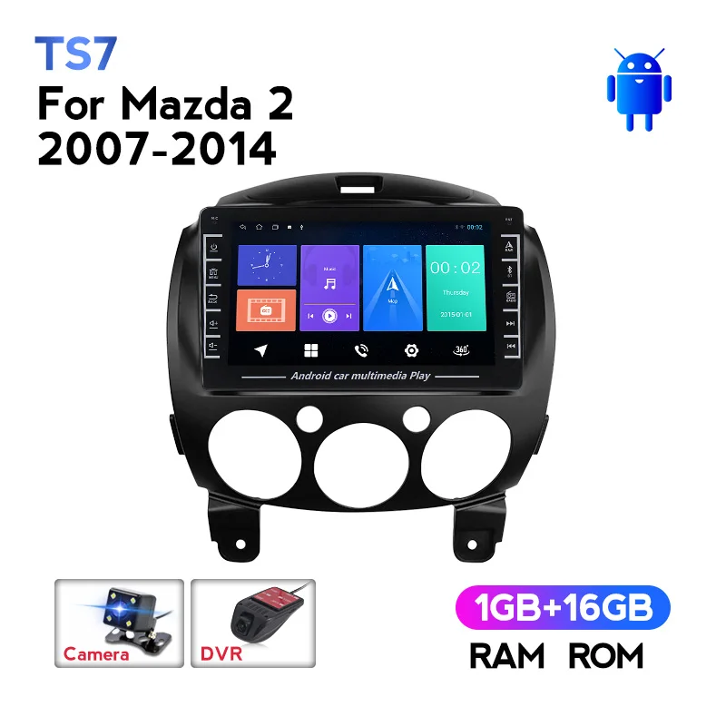 

MEKEDE Android автомобильный андроид радио для MAZDA 2 2007 2008 2009 2010 2011 2012 2013 2014 мультимедийный DVD плеер 1080P видео ADAS DVR