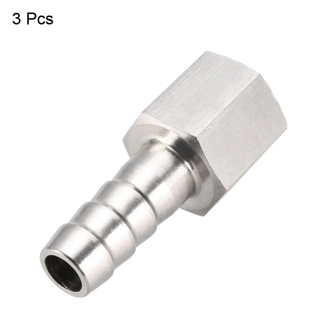 

uxcell 3Pcs Stainless Steel Barb Hose Fitting Connector Adapter 10mm Barbed X G1/4 Female Pipe for air water fuel oil etc