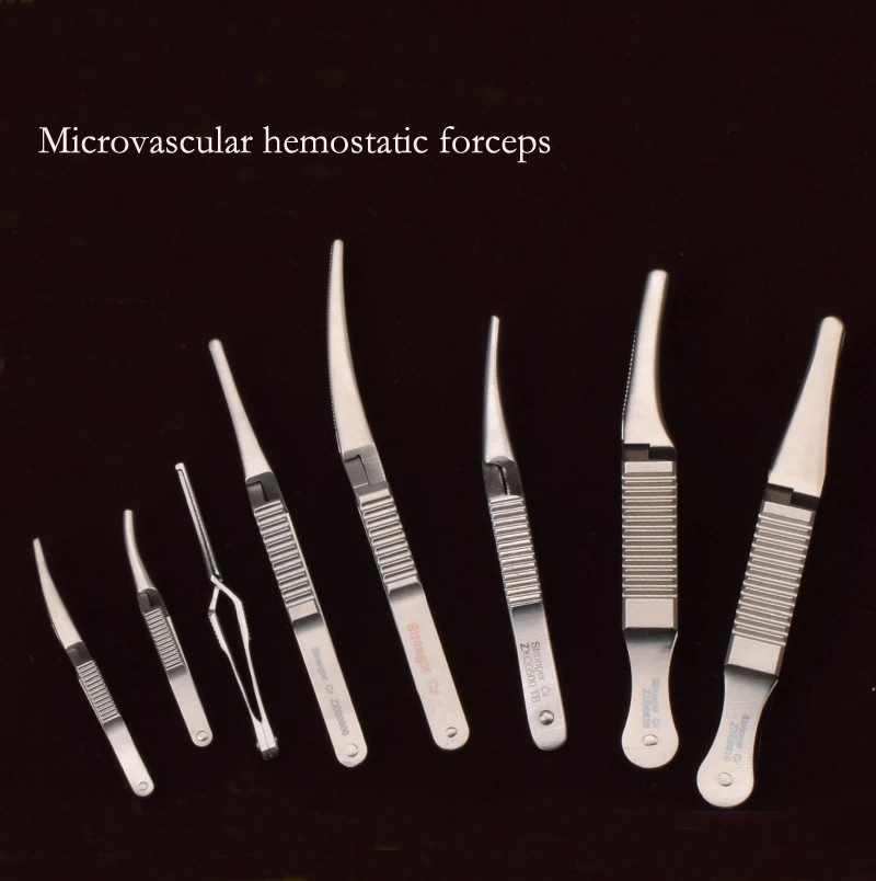 

Stainless steel micro-instrument arterial hemostatic clip venous clip closure device temporary blocking clip hemostatic forceps