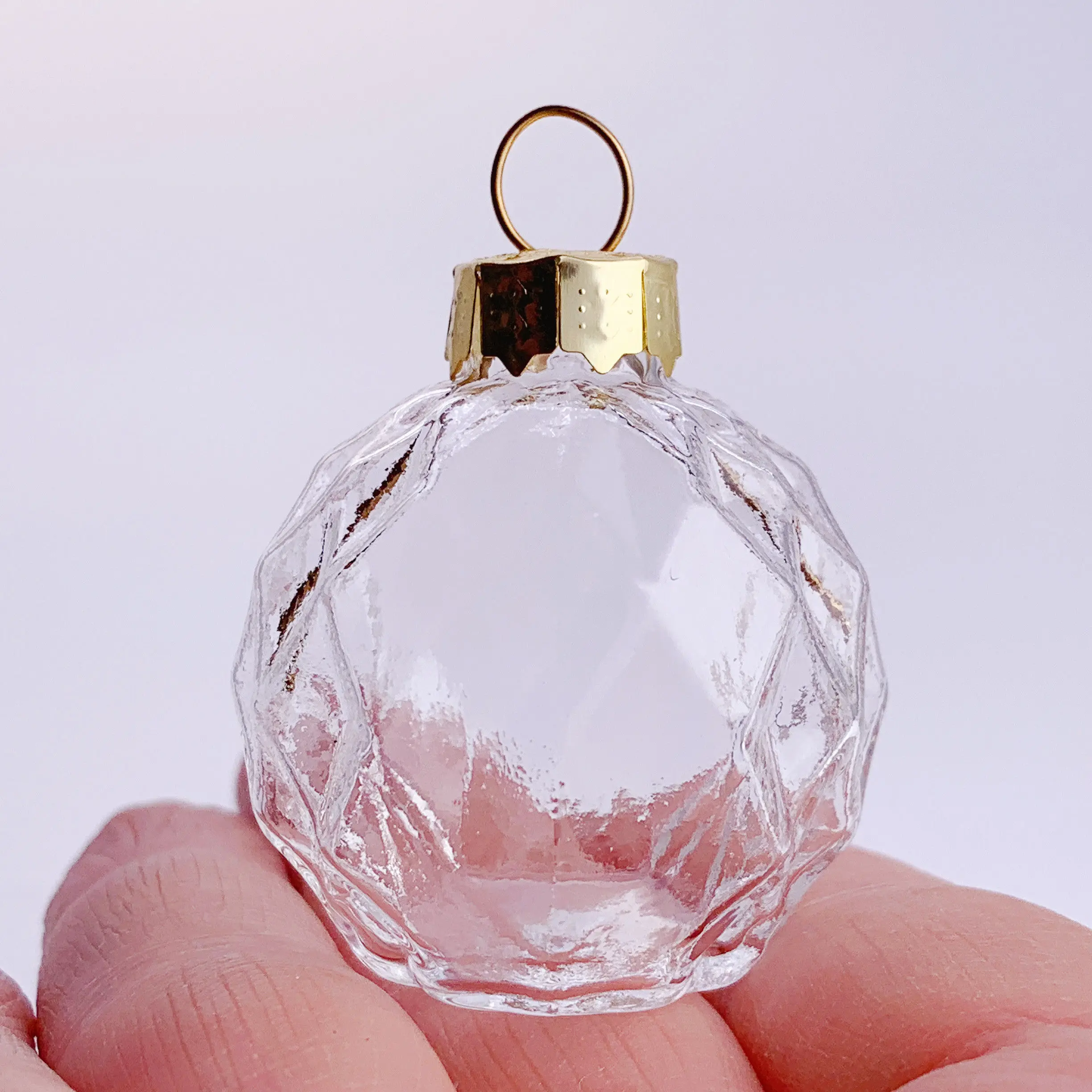 

Promotion - DIY Paintable Transparent Christmas Ornament Decoration 35mm Mini Glass Golf, 5/Pack