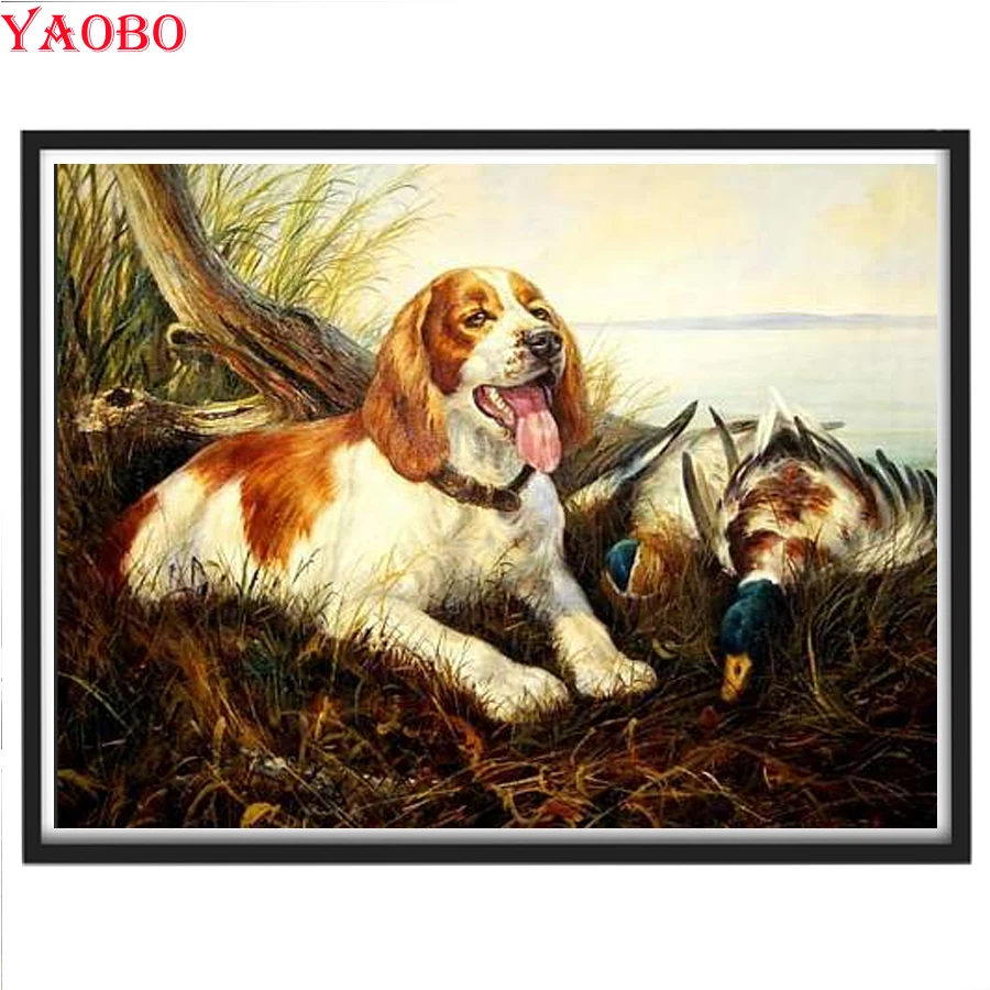 

American Brittany Diamond Painting Cross Stitch Diamond Art Embroidery Full Drill Square Needlework Rhinestones Home Decor