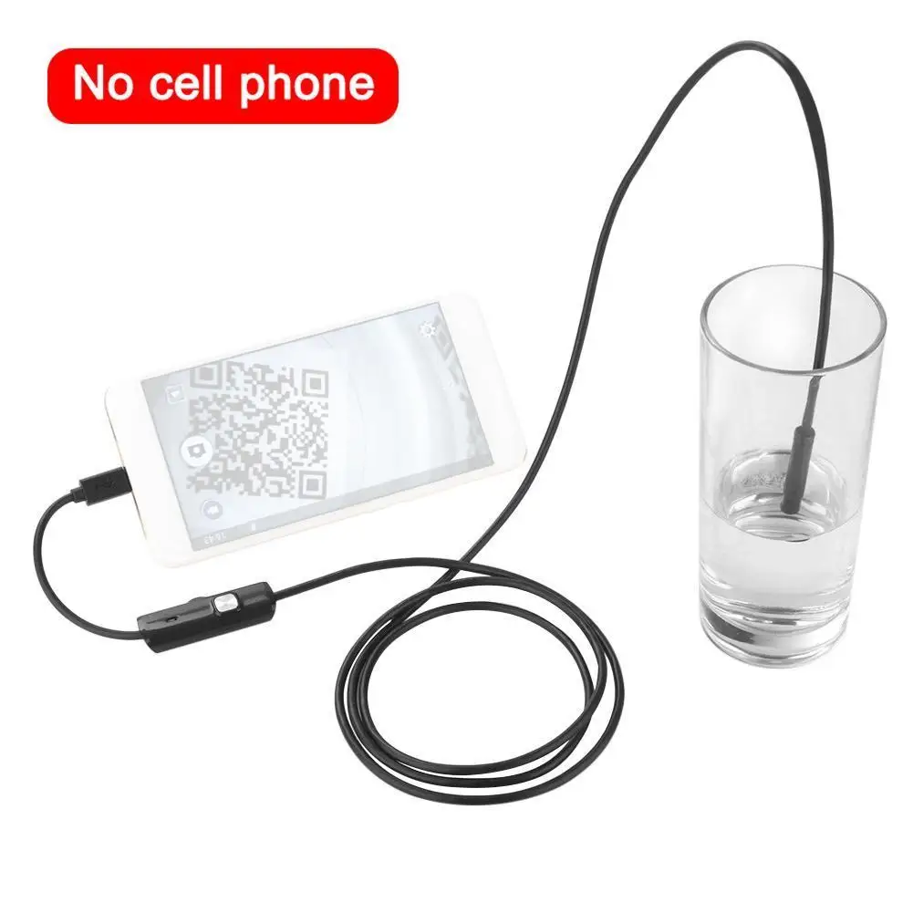 

5.5mm Endoscope Camera Flexible IP67 Waterproof Micro Camera Adjustable PC Borescope Notebook 6LEDs For Android Inspection N7H9