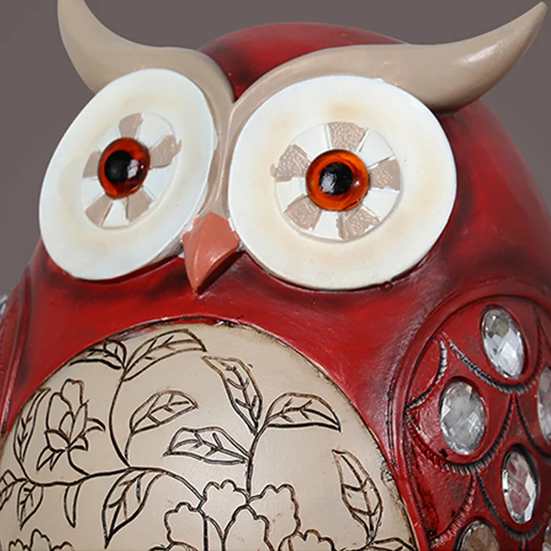 Ретро Ностальгический eule Декор фигурки животных полимерные миниатюры украшение