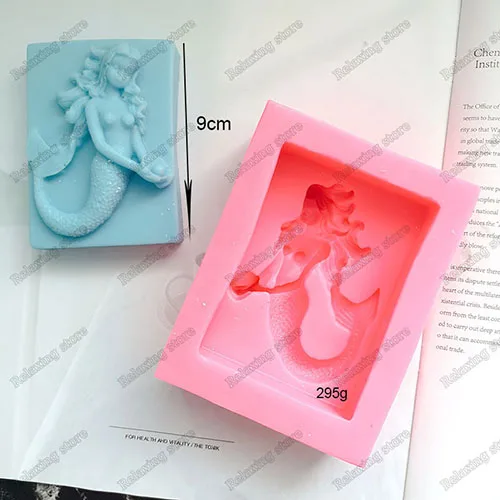 2 Креативное Мыло «русалка» формы DIY мыльницы силиконовые формы квадратная ручная работа Производство Мыла - Цвет: 2