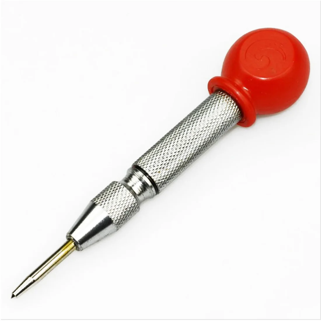 

Automatic Center Punch Spring Loaded Chrome Rivet Screw Auto Mark Hole Length Yellow / Silver 130mm