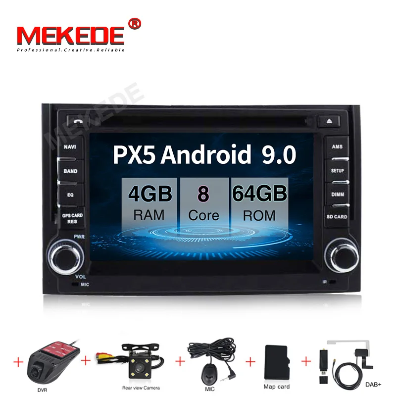 64G camera DVR DAB MEKEDE 2din PX5 4+ 64G Android 9,0 Автомобильный мультимедийный dvd-плеер для hyundai H1 grand starex 2007- gps, DVD, радио, WiFi BT - Цвет: 64G camera DVR DAB