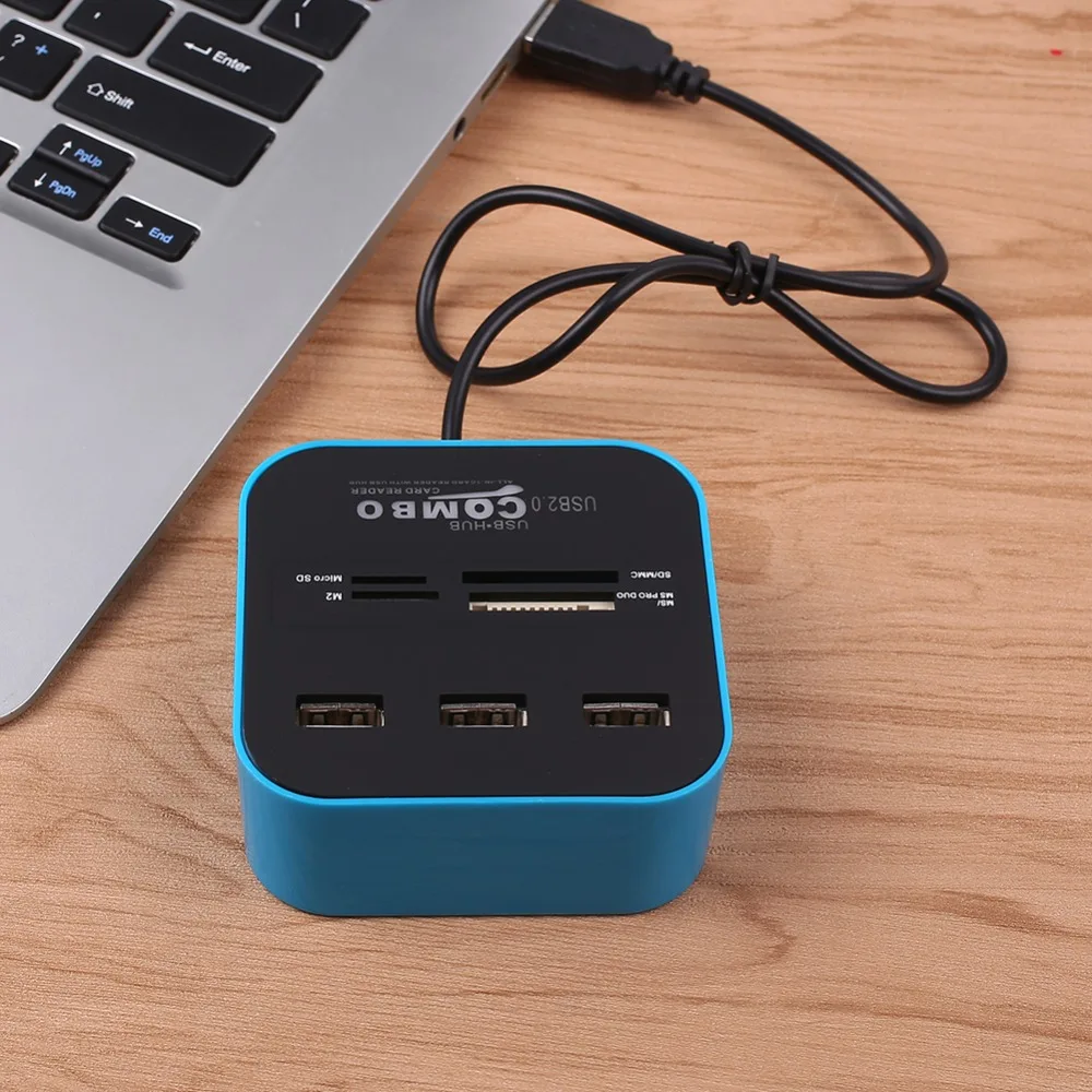 3 Порты и разъёмы usb-хаб кард-ридер мульти USB разветвитель 7 в 1 Поддержка Micro TF/SD/M2 MS SDHC MMC usb-хаб 2,0 для портативных ПК