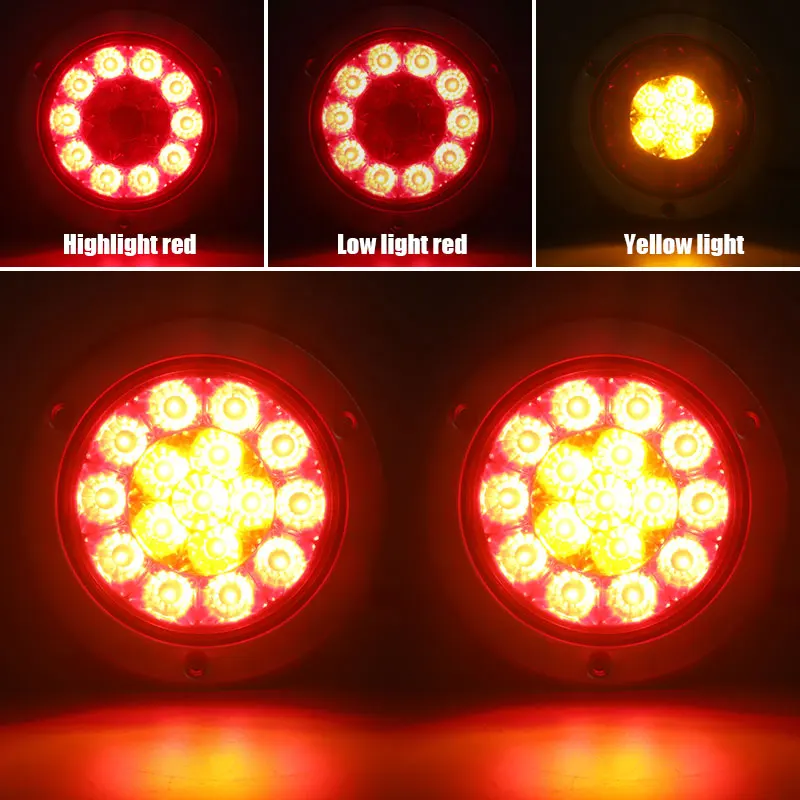 Светодиодный задний фсветильник рь для грузовика желтый стоп-сигнал сигнал