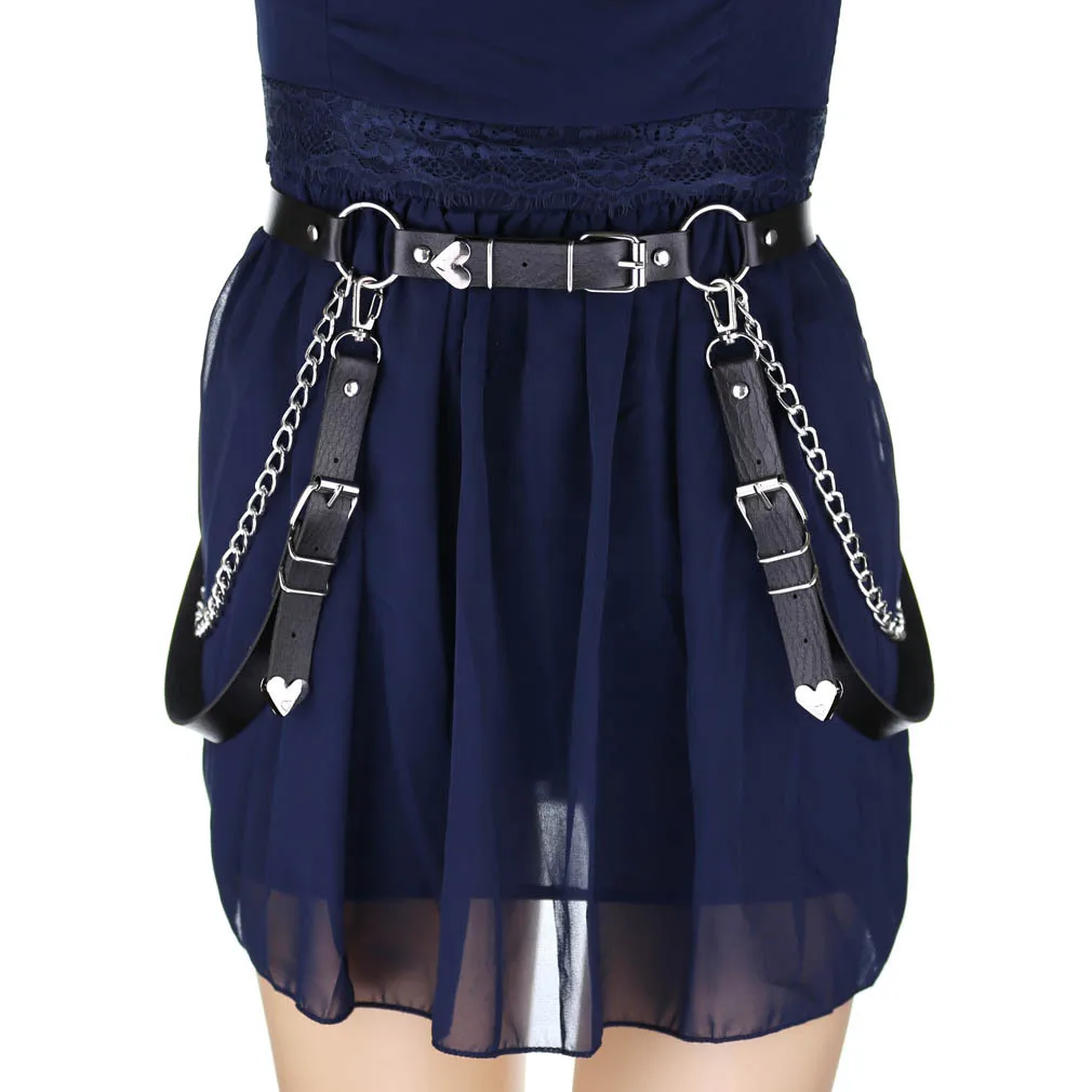 

Black Pu Leather Garter Belt Punk Harness for Women Lingerie Belts Sexy Body Bondage Leg Harness Suspender Exotic Accessories