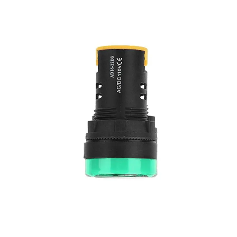

New 10pcs 110V DC AC 22mm Green LED Power Indicator Signal Light AD16-22D/S Wear-resistant Built-in Screw Wiring