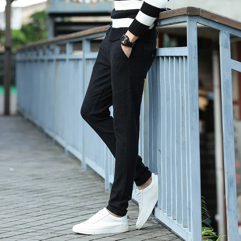 Весна-Осень 2020 мужские модные облегающие Стрейчевые брюки корейские деловые