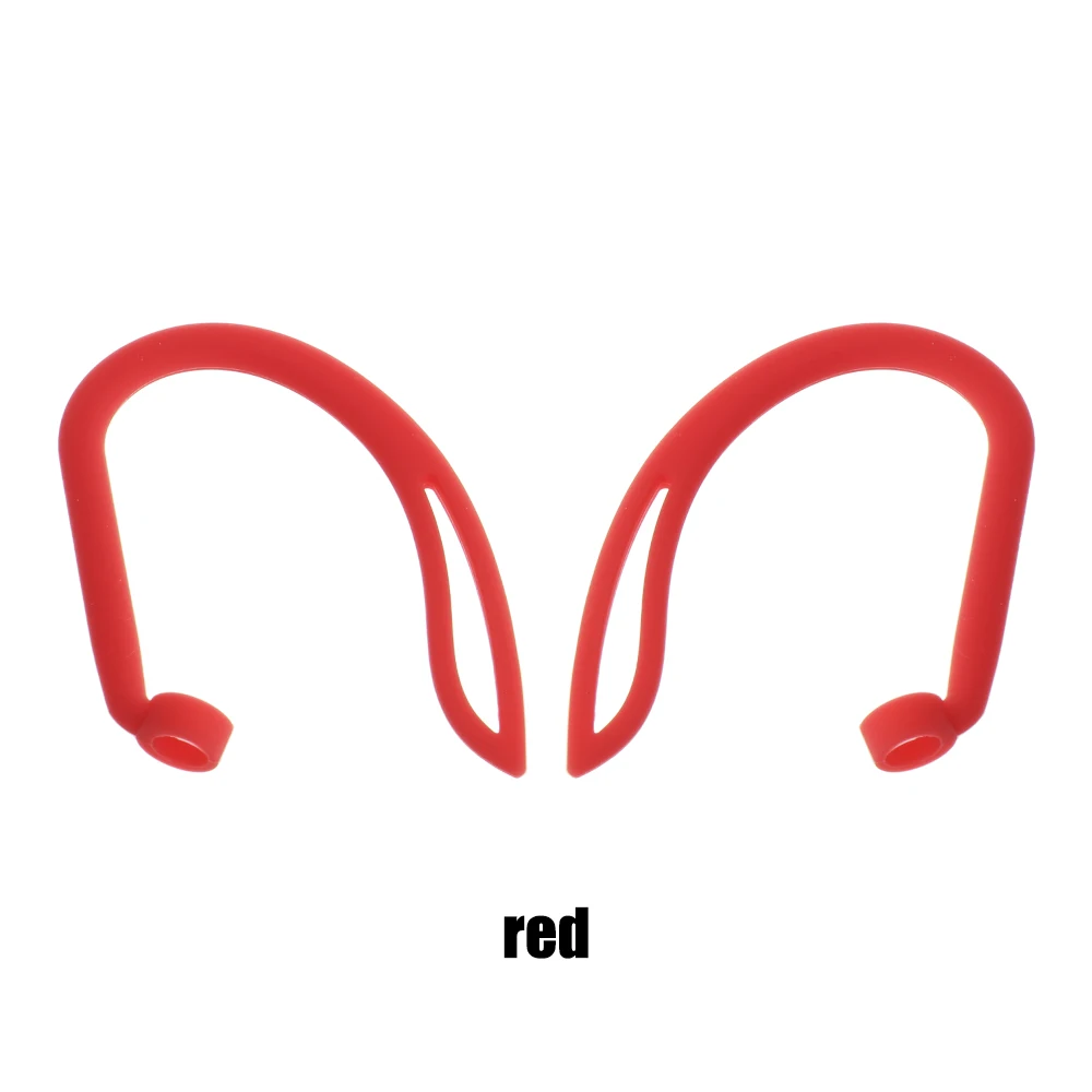 red Защитные Крючки Держатель безопасности подходят крючки для Airpods Apple беспроводные наушники аксессуары силиконовые спортивные анти-потеря ушной крючок - Цвет: red
